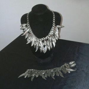 1930s art deco wheat design necklace and bracelet